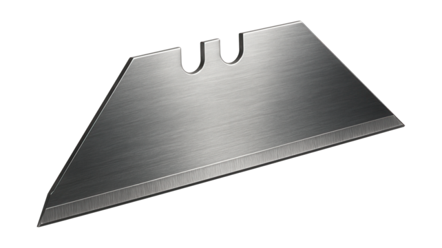 High-carbon steel utility blade for tough cutting tasks in workshops.
