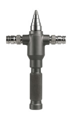 Pneumatic tube expander with quick-connect fittings for industrial use.