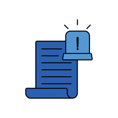Incident Report icon outline editable stroke line drawing eps.