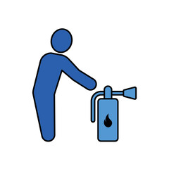 Fire Drill icon outline editable stroke line drawing eps.