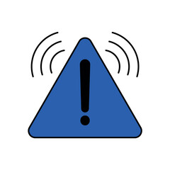 Hazard Warning icon outline editable stroke line drawing eps.
