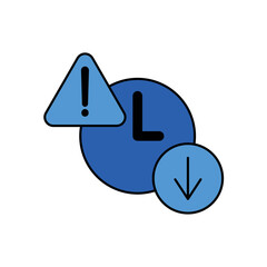 Downtime Log icon outline editable stroke line drawing eps.
