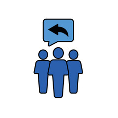 Response Team icon outline editable stroke line drawing eps.