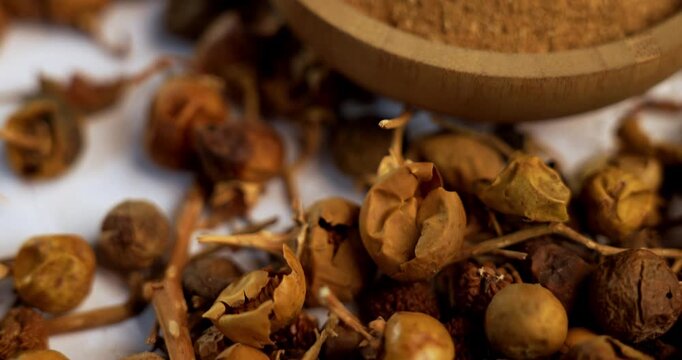 Ayurvedic Choti Kateli also known as Kantkari or Solanum Surattense dried and powder form