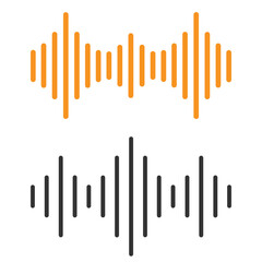 Black soundwave equalizer isolated on white background. Abstract music wave, radio signal frequency and digital voice visualisation. Audio sound symb .