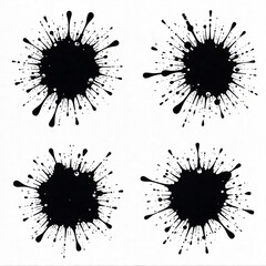 set of black ink blots