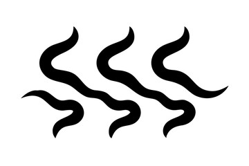 Abstract black smoke wisps on white background vector 1
