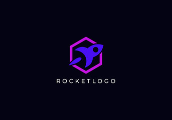 rocket business symbol icon illustration logo template vector