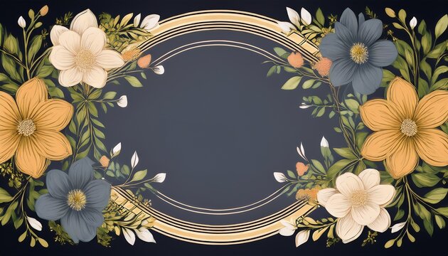 elegant floral art frames and designs for invitations