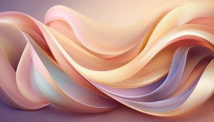 sinuous ribbon shape twisting in soft air pale gradi