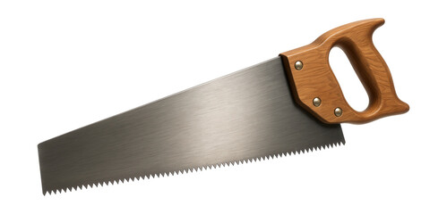 Rip saw with large teeth, ideal for quick cuts along the grain in rough carpentry.