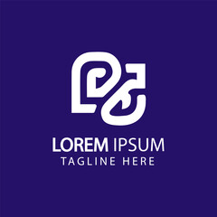 vector P letter upward arrow logo