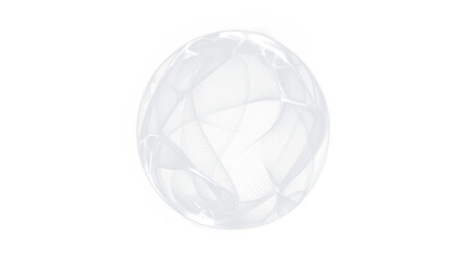 Elegant White PNG Overlay with Abstract Swirl Design on transparent background