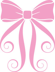 Christmas angel illustration with a pink flower and yellow ribbon decoration