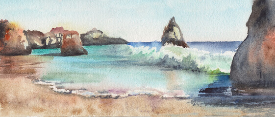 The surf among the rocks