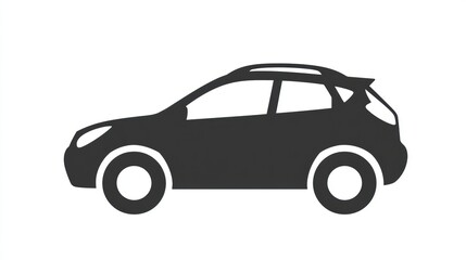 Fototapeta premium Stylish Silhouette of an Auto-Vehicle Icon Designed in Style for User-Friendly Applications and Graphics