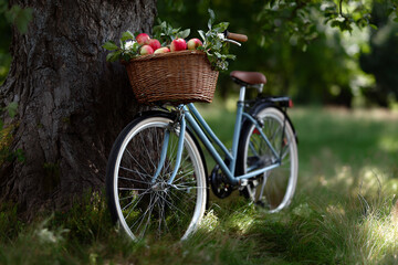 Fototapeta premium Bicycle in the garden.