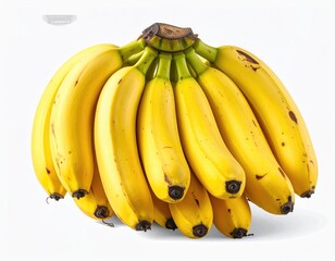 Bunch of ripe yellow bananas, some with brown spots