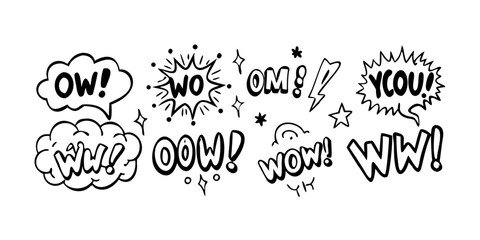 Comic Speech Bubbles with Tails talk bubble dialogue