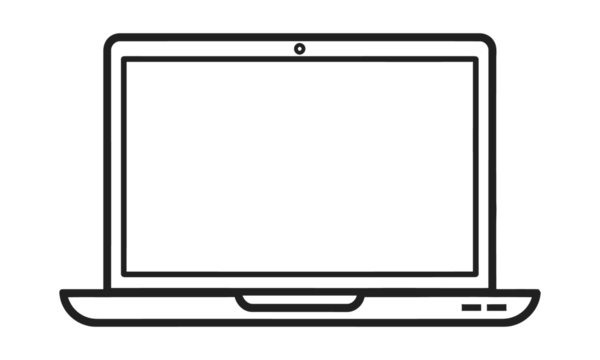 laptop computer isolated on white