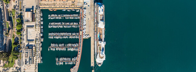 Aerial View Port Cartagena Spain