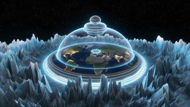 Celestial Dome Perspective: Flat Earth Under the Firmament | Smooth Zoom