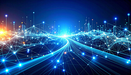 Geometric graphic background molecule and communication. Big data complex with compounds. Lines plexus, minimal array. Digital data visualization. Scientific cybernetic illustration.
7