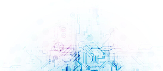 Technology abstract background. Hand drawn vector.