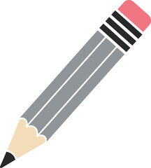 Illustration of a graphite writing implement on a deep black backdrop for school concepts