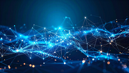 Geometric graphic background molecule and communication. Big data complex with compounds. Lines plexus, minimal array. Digital data visualization. Scientific cybernetic illustration.
3
