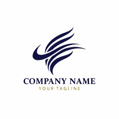 Elegant wing design logo for company branding and identity.