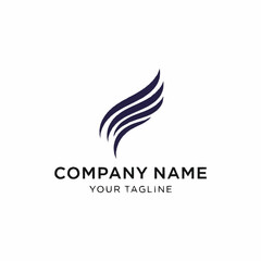 Abstract Wing Logo Design for Company Branding.
