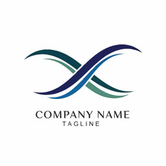 Elegant intertwined arcs logo design representing innovation and connection for a company.