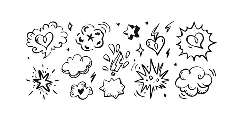 Hand Drawn Doodle Comic Sound Effects Collection explosion © ADOBE