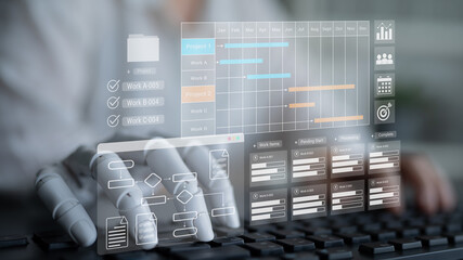 AI analyzing project schedules, predicting delays, and suggesting workflow improvements through automated project timeline optimization Parse