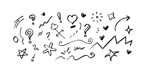 Hand drawn black doodle comic style man thinking vector