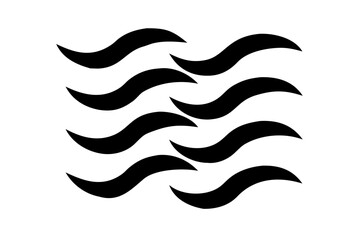 Flowing Black Smoke Swirls with Transparent Background