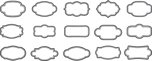 Fototapeta premium Hand drawn decorative frames collection for vintage design elements