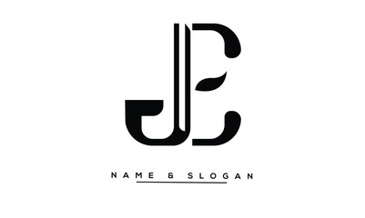 JE, EJ Abstract Letters Logo Monogram
