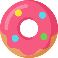 Fototapeta premium Delicious donut with vibrant sprinkles offers a delightful and sweet visual treat appealing and