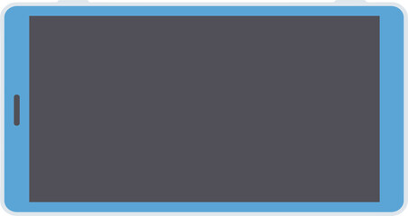 Naklejka premium Illustrative digital tablet device with a simple and light blue color palette design