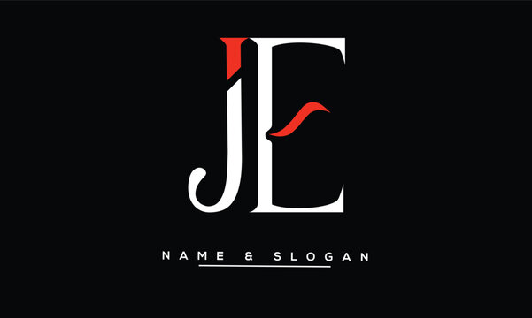 JE, EJ Abstract Letters Logo Monogram