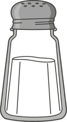 Stylized salt shaker illustration offering a simple and clean aesthetic appearance