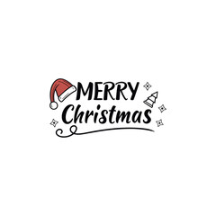 Merry Christmas logo design 