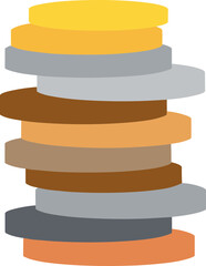 Towering wealth: A conceptual illustration of financial prosperity through stacked coins metaphor © dinny