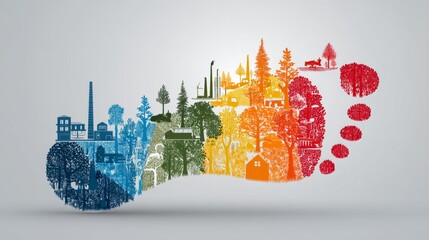 carbon footprint infographic white background