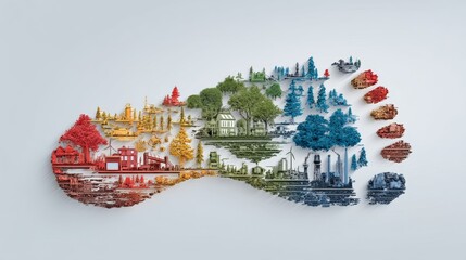 carbon footprint infographic white background