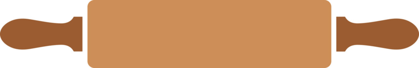 Artistic depiction of a vintage rolling pin perfect for baking illustrations or designs