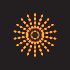 Print  round shape design,