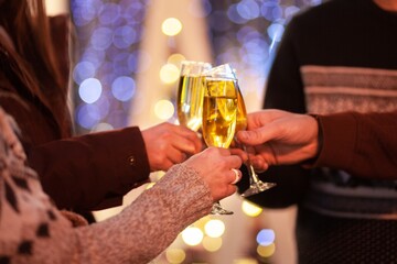 Happy christmas or new year Party Champagne